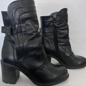 David Tyler black leather, heeled, ankle boot, EU 37